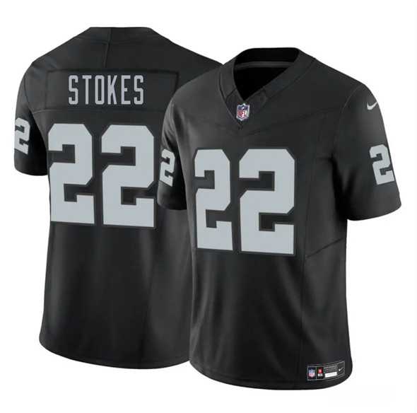 Men & Women & Youth Las Vegas Raiders #22 Eric Stokes Black 2025 F.U.S.E. Vapor Stitched Jersey